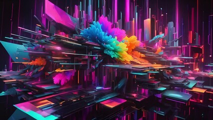 Wall Mural - CGアブストラクトイメージ,Generative AI