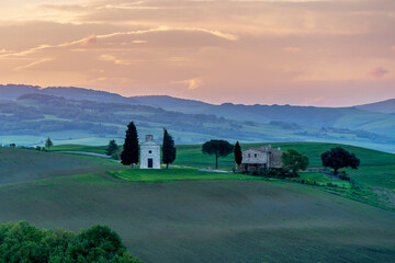 Wall Mural - Beautiful Tuscany landscape view in Italy