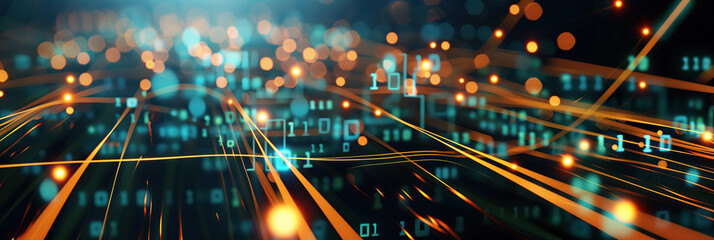 Dynamic and bright digital network background