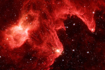 Wall Mural - Beautiful red space. Elements of this image furnished by NASA