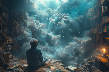 Wall Mural - analyzing dreams and subconscious desires, deciphering hidden meanings and psychological symbolism. 