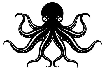 Wall Mural - octopus silhouette vector illustration