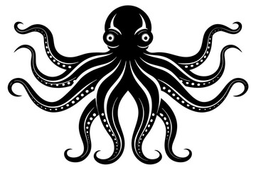 Wall Mural - octopus silhouette vector illustration