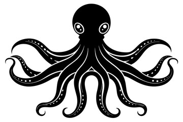 Wall Mural - octopus silhouette vector illustration