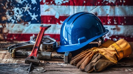 helmet and tools