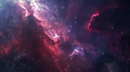 nebulae and stars in space: panoramic galaxy view
