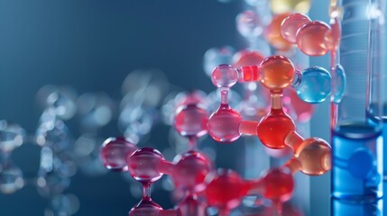 Wall Mural - a stacked bar chart illustrating the distribution of functional groups within a chemical compound ai