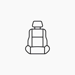 sport car seat vehicle icon