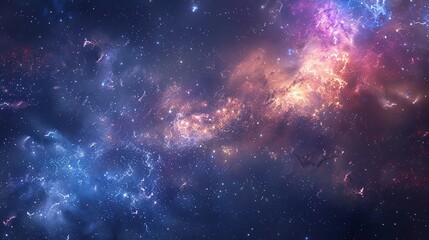 Starry Universe with Galaxies and Nebulae