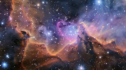 Wall Mural - Stellar Galaxy with Nebula and Stars: Space Background