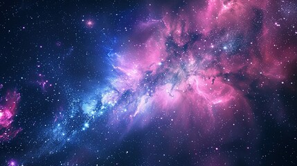 Wall Mural - Galaxy with Nebula and Stars: Outer Space Background