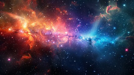 galaxy with nebula and stars: outer space background
