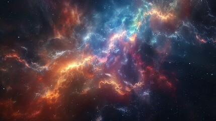 Wall Mural - Nebula and Stars in a Galaxy: Space Background