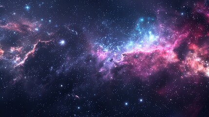 Wall Mural - Nebula and Stars in a Galaxy: Space Background