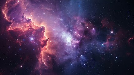 Wall Mural - Galaxy Background: Nebula and Stars in Space