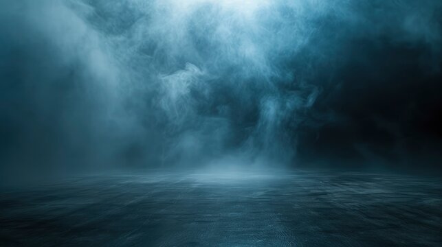 abstract image of dark room concrete floor. black space or stage backdrop for product placement. whi