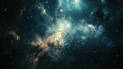 Wall Mural - Galaxy Filled with Nebula and Stars: Space Background