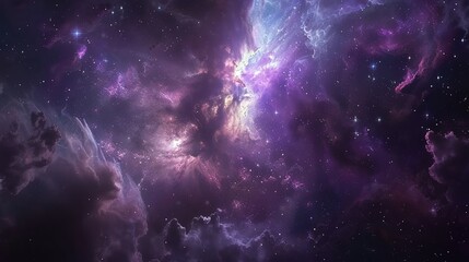 Wall Mural - Galaxy Filled with Nebula and Stars: Space Background