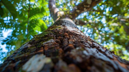 Insect s perspective of the towering tree in the garden