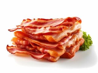 Bacon, isolate on white background, dicut PNG style