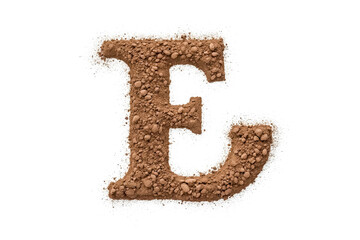 Canvas Print - Cocoa Powder Letter E