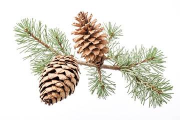 Wall Mural - Pine Branch with Two Cones