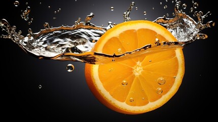 Poster - orange in water