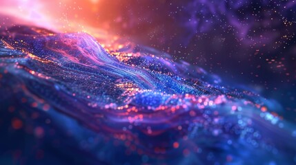 A user explores the depths of a watery virtual planet learning about the potential for life in other parts of the universe.