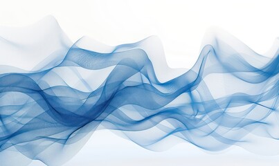 Wall Mural - abstract blue wallpaper with artistic and fuzzy lines on a white background 