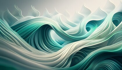 Wall Mural -  Streams of abstract dollar bills swirling in a dynamic pattern. The background is a light
