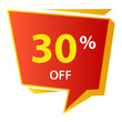 © Ymz_Design - 30 percent discount banner label promotion