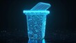 © haizah - A blue trash can with a lid on top