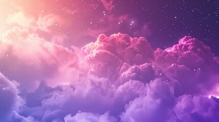 Abstract starlight and pink and purple clouds stardust, blink, background, presentation, star, concept, magazine, powerpoint, website, marketing