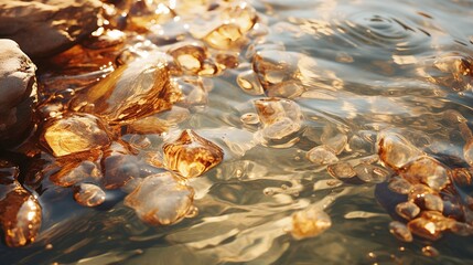 Canvas Print - water drops on the water