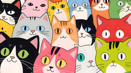 pattern with cats