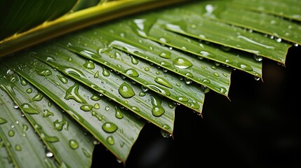 Wall Mural - dew on leaf