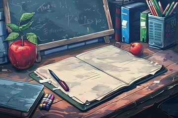 Wall Mural - Back to school background
