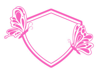 Wall Mural - butterfly frame outline background