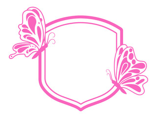 Wall Mural - butterfly frame outline background