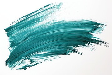 Wall Mural - tranquil teal hues blend seamlessly in a soothing brush stroke against a backdrop of pure white, cal