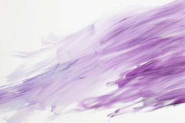 Wall Mural - soft lilac brush strokes drift dreamily across a pure white canvas, evoking a sense of whimsy and im
