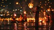 © Thirawat - The Thai festival of Loy Krathong, where colorful floats are released onto rivers and lakes, symbolizes letting go of negativity and embracing new beginnings.