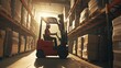 © Moviebirth - Forklift operator moving pallets in a warehouse, capturing precise movement