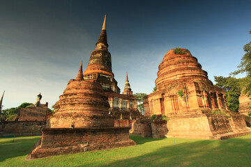 Wall Mural - Pagoda in Wat Yai Chaimongkhon or Wat Chao Phraya Thai is a Buddhist temple in Phra Nakhon Si Ayutthaya, Thailand 