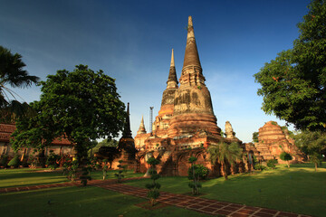 Wall Mural - Pagoda in Wat Yai Chaimongkhon or Wat Chao Phraya Thai is a Buddhist temple in Phra Nakhon Si Ayutthaya, Thailand 