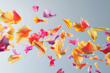 Wall Mural - colorful floral background with butterflies and leaves for spring designs