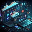 © MDSAIDE - Cloud Computing Simply Visually Represent Cloud Solutions business Eye-Catching Image