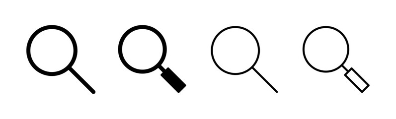 Wall Mural - Search icon set. search magnifying glass icon