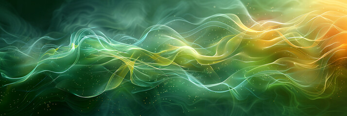 Wall Mural - Gradient abstract made with green and black. Abstract background or wallpaper