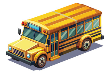 Wall Mural - car yellow school bus